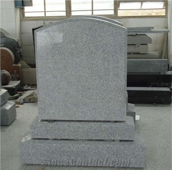 G603 Light Grey Granite Tombstone, G603 Granite Slant Grave