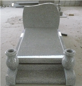 G603 Light Grey Granite Tombstone, G603 Granite Slant Grave