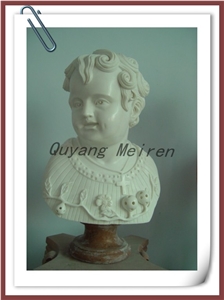 Child Marble Busts,White Marble Busts
