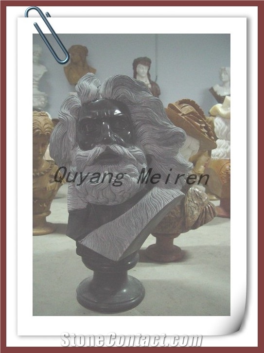 Garden Stone Busts,Black Marble Busts