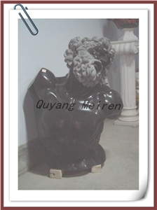 Garden Stone Busts,Black Marble Busts