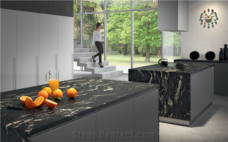 Black Cosmic Granite Custom Countertops