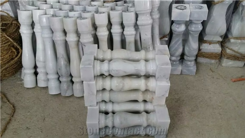 Guangxi White Marble Stone Baluster & Railings