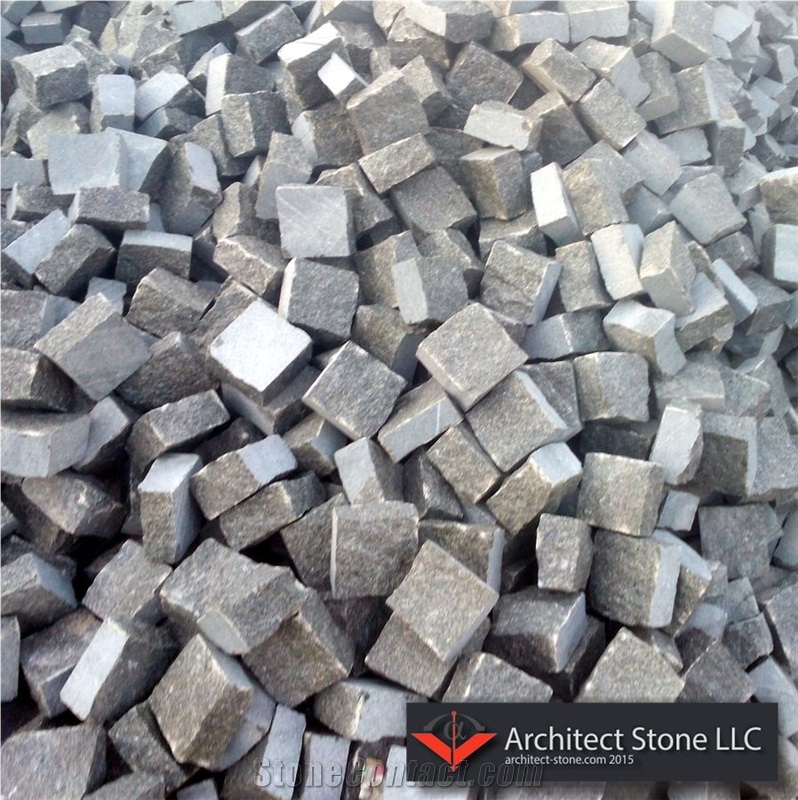 Black Gabbro Cube Stone,Cobble Exterior