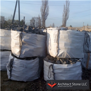 Black Gabbro Cube Stone,Cobble Exterior