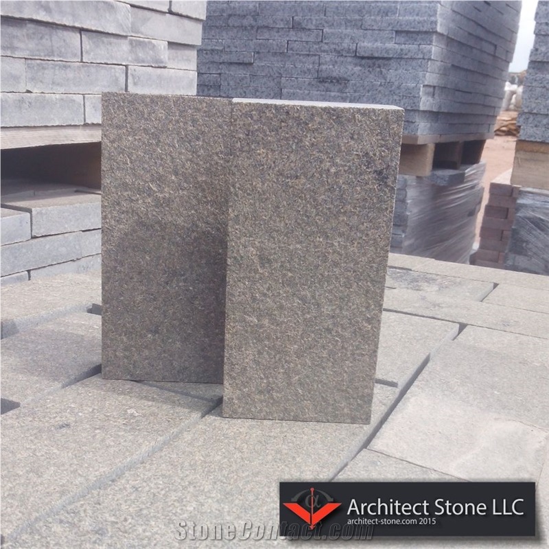 Black Gabbro Pavers Flamed