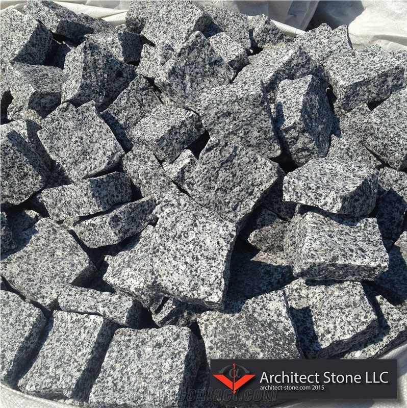 Gray Granite Cube Stone,Cobble Exterior