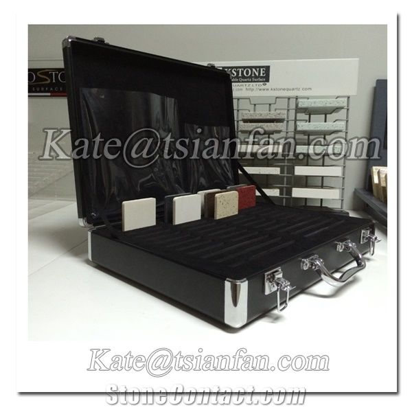 PX116---Customized quartz stone sample suitcase