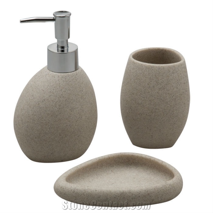 G654 Seasame Black Granite/Padang Impala Black Granite Free Style Shaped Bathroom Accessories/Bathroom Sets