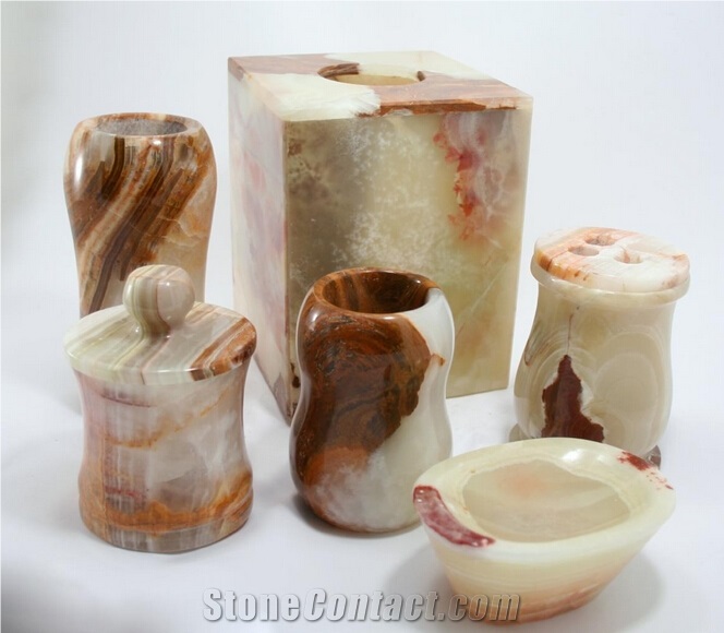 Iran Green Onyx Bath Accessories/Bathroom Sets