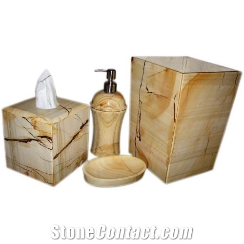 Iran Green Onyx Bath Accessories/Bathroom Sets