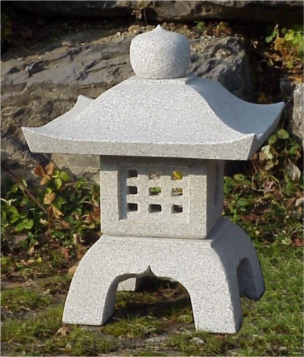 Japanese Style Grey Granite Garden Lanterns, G602 Grey Granite Garden Lanterns