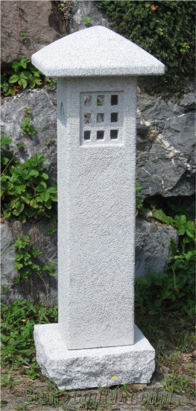 Japanese Style Grey Granite Garden Lanterns, G602 Grey Granite Garden Lanterns