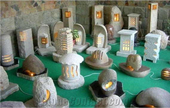 Japanese Style Grey Granite Garden Lanterns, G602 Grey Granite Garden Lanterns