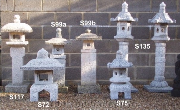 Japanese Style Grey Granite Garden Lanterns, G602 Grey Granite Garden Lanterns