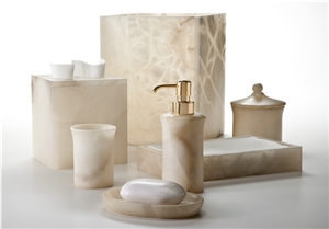 Semiprecious Stone Gemstone Bath Accessories/Bathroom Sets