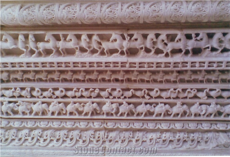 Stone Reliefs Works, Agra Red Sandstone Reliefs