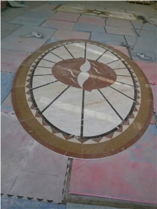 China Round Marble Water Jet Medallion Flooring