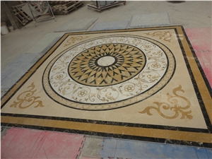 China Round Marble Water Jet Medallion Flooring