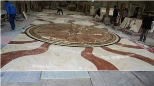 China Round Marble Water Jet Medallion Flooring
