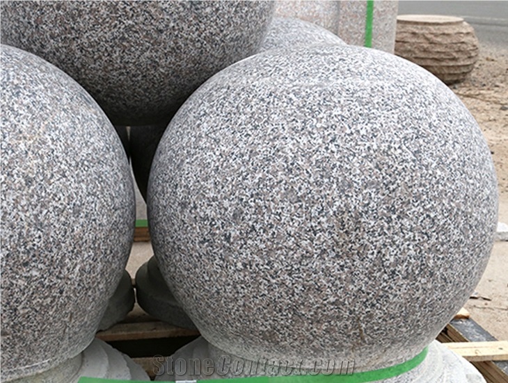 China Grey Granite Natural Decorative Garden Stone Ball, Fountain Sphere Ball