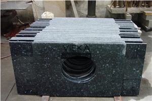 Blue Pearl Granite Bathroom Countertops,Bathroom Vanity Tops, Labrador Chiaro,Labrador Claro Hell,Ljus Labrador,Perla Azurro,Stalaker Cut-Out Laminated Bullnose