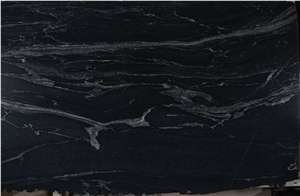 Black Galapagos Slabs & Tiles, Brazil Black Granite