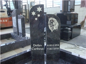 Black Granite Natural Stone Granite Tombstone, Black Granite Monument & Tombstone