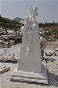 European Style White Marble Headstone