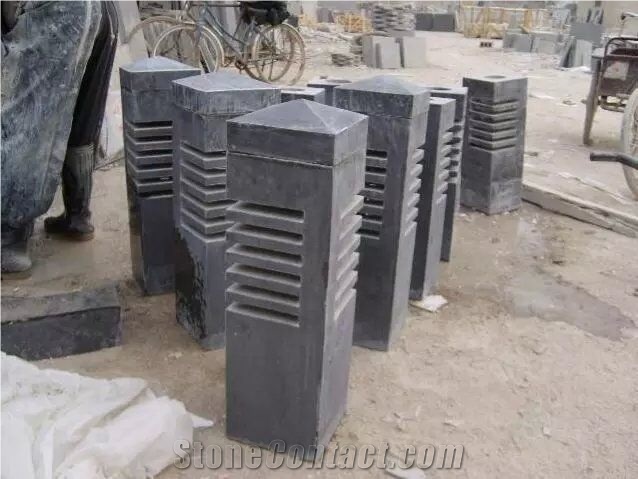 Blue Limestone Lampstandard Lamp Post,Gardern Lanterns