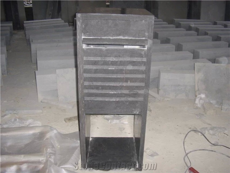 Blue Limestone Mail Box,Post Box