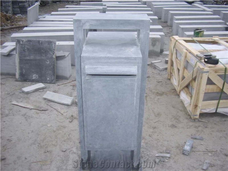 Blue Limestone Mail Box,Post Box