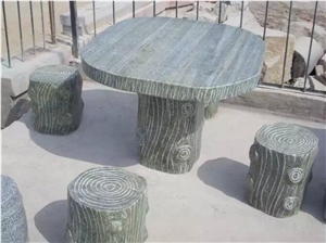 External Street Outdoor Garden Stone Tables and Seat Bench