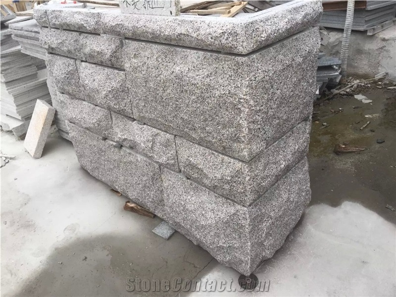G350 Yellow Granite Mushroom Wall Stone