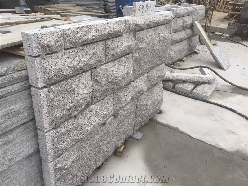 G350 Yellow Granite Mushroom Wall Stone