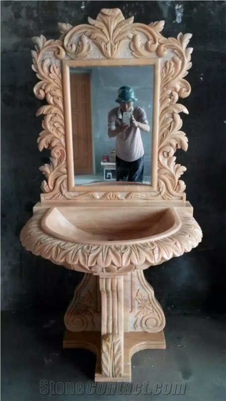 Marble Carving Basins Sinks, Turkey Beige Marble Sinks & Basins