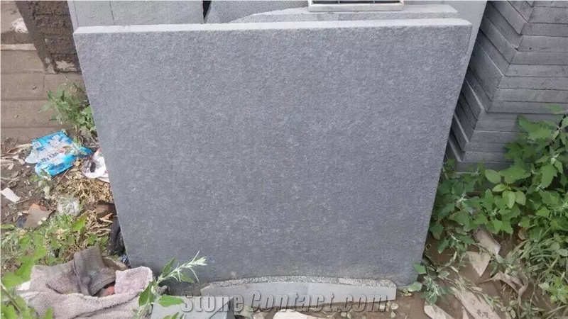 Mongolia Black Basalt Flamed Slabs