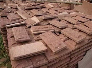 Red Sandstone Mushroom Tiles Slabs for Wall Natural Surface