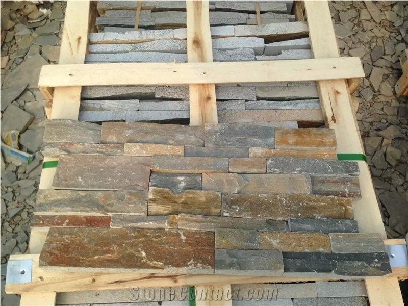 Rusty Slate Cultured Stone, Stack Stone Rock Face Stone Veneer Cheap Prices