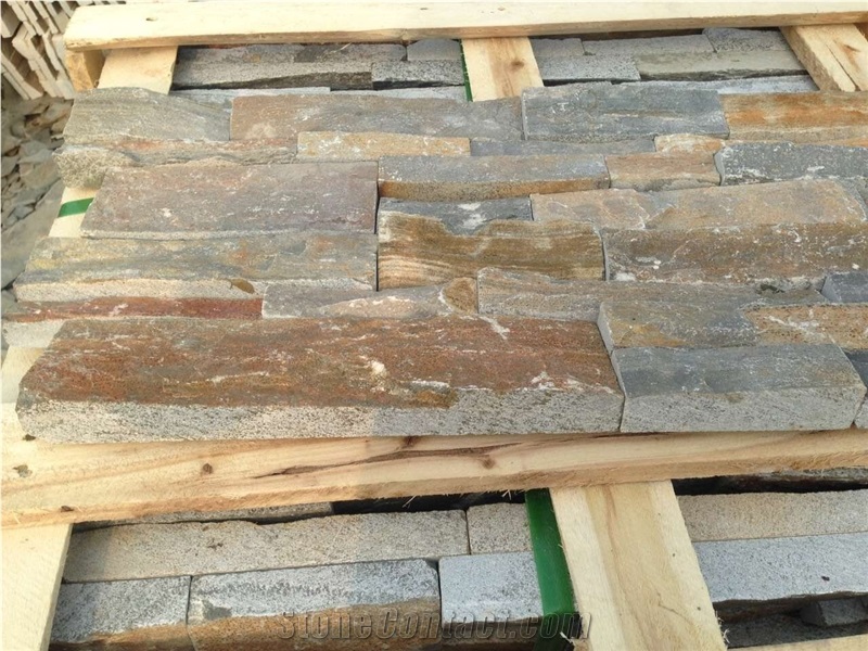 Rusty Slate Cultured Stone, Stack Stone Rock Face Stone Veneer Cheap Prices