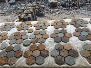 Rusty Slate Flag Stone Net Pasting Paving Patio, Rustic Slate Flagstone