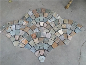 Rusty Slate Flag Stone Net Pasting Paving Patio, Rustic Slate Flagstone