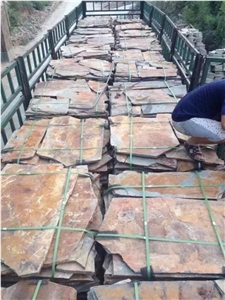 Rusty Slate Tiles Slabs Carzy Paving Irregular Shape Paving