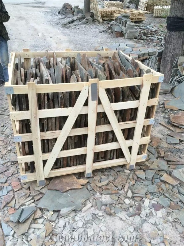 Rusty Slate Tiles Slabs Carzy Paving Irregular Shape Paving