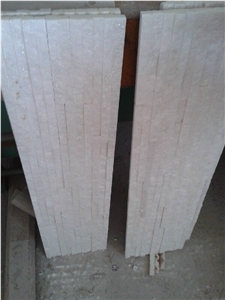 Snow White Marble Culture Stone Wall Caldding Panel Veneer Stacked Marblee Ledge Ston