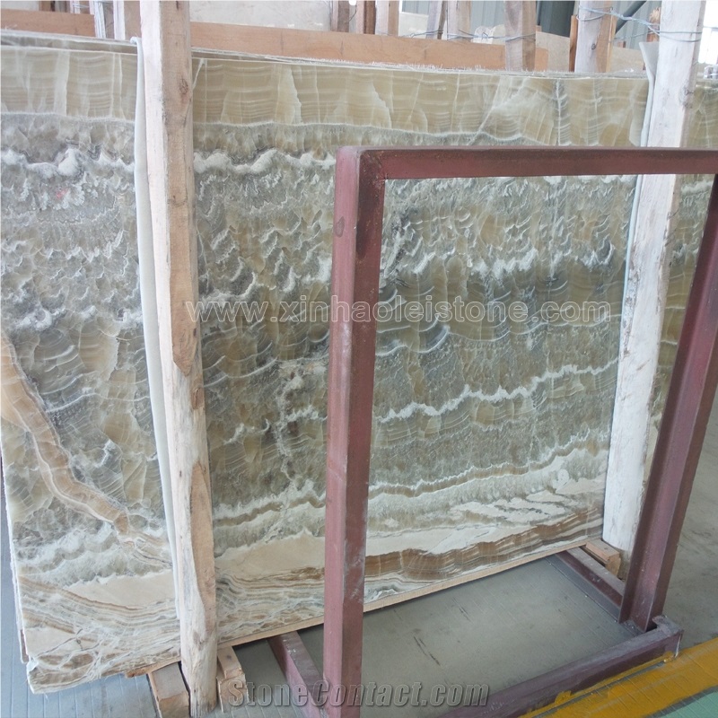 Tea Onyx Slabs & Tiles, China Green Onyx