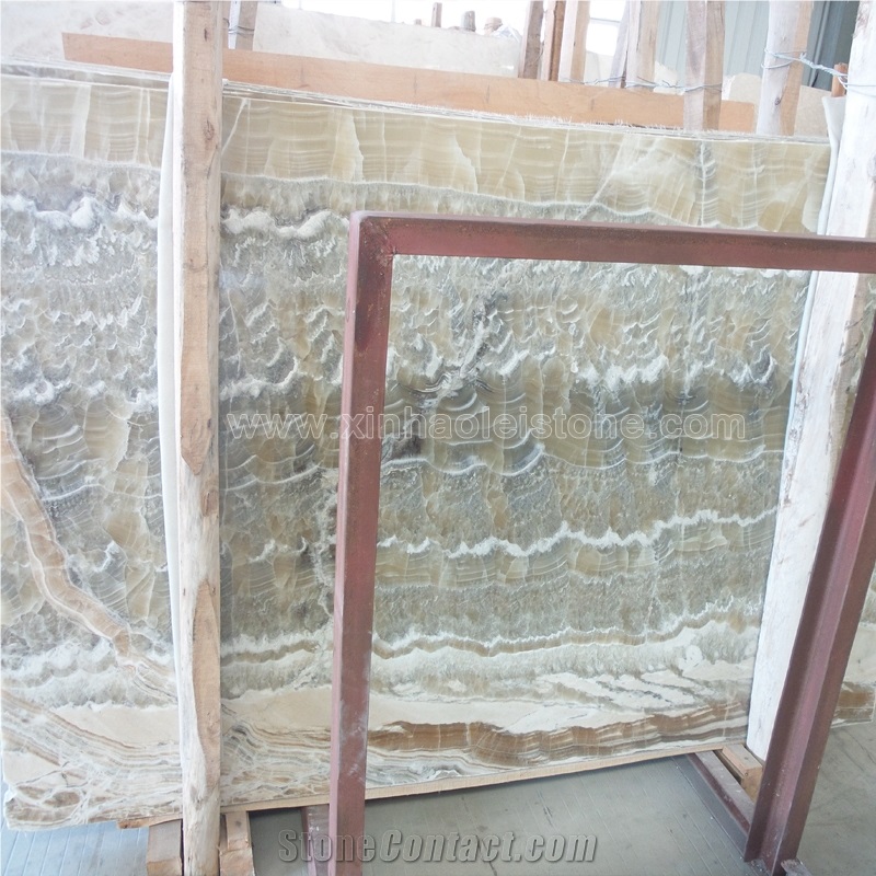Tea Onyx Slabs & Tiles, China Green Onyx