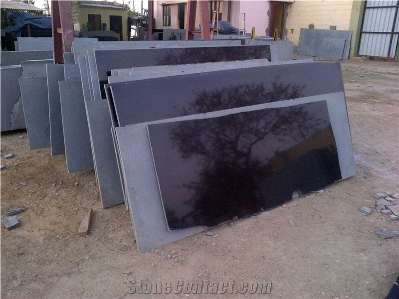 Absolute Black Granite Slabs, Black India Granite Tiles & Slabs