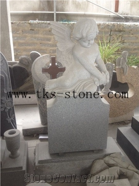 Angel Headstones Monuments,G603 Grey Granite Monument & Tombstone, Custom Monuments