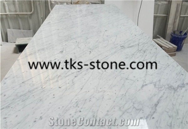 Bianco Carrara Marble Kitchen Counterops,Italy White Marble Bar Tops,Carrara White Marble Kitchen Island Tops